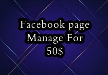 Facebook Page manage and content creator
