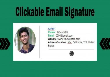 I will make clickable email signature