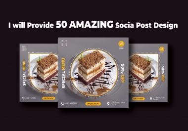 I will Provide 50 Amazing Social Post Design