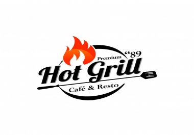 I will design BBQ,  food,  cafe and restaurant logo