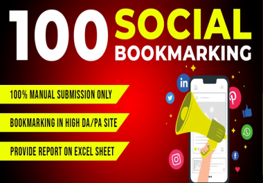 Add Your Website Top 100 High Quality Social Bookmarks/Bookmarking Sites