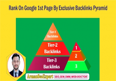 Rank On Google 1st Page By Exclusive Backlinks Pyramid