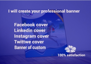 Design Professional LinkedIn,  Facebook, Instagram, twitter Cover Photo Banner