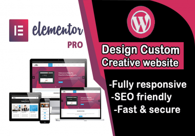 I will design creative,  responsive and seo friendly website.