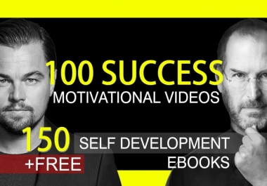 I will give you 100 motivational videos,  tracks,  ebooks for personal development
