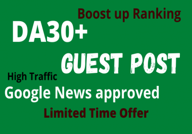 High quality guest post on google News approved Tech site DA30