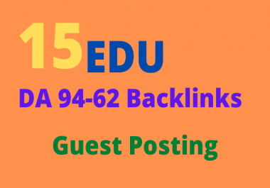 15 EDU high authority Guest Posts permanent links