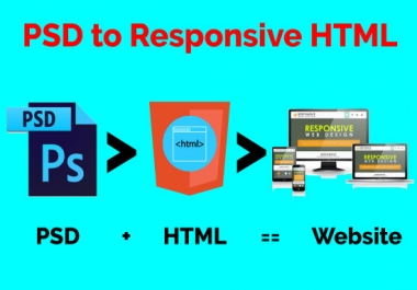 I will create psd to responsive html landing page