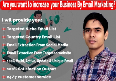 I will provide niche and country base email list