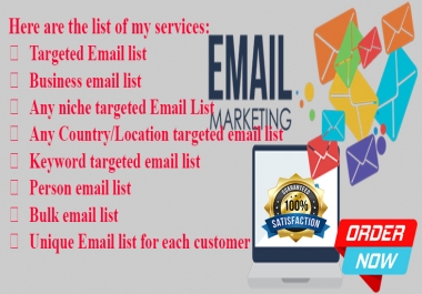 I will do niche base email marketing for your business