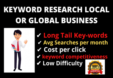 I will do Keyword Research Competitors Analysis for Local or Global Business