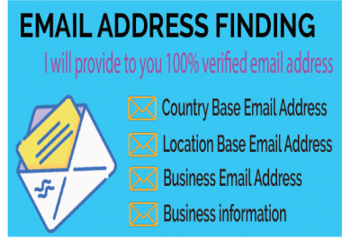 I will Provide verified Email Address list in Country/Location Base
