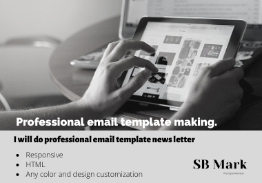 I will design a professional HTML email template or newsletter