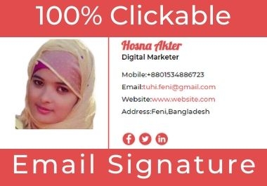 I will do responsive clickable HTML email signature