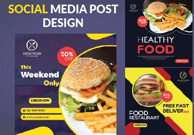I will design food promo post for social media Facebook Instagram