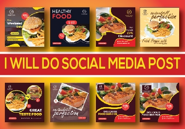 I will design food post for social media Facebook Instagram