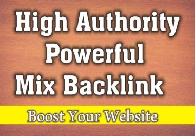 You will get Mix High Authoirty Seo Dofollow Backlinks