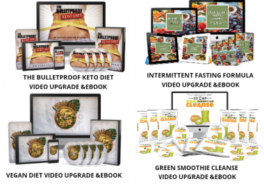 i will give 7 healthy diet video upgrades and ebooks with MRR