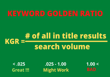 5 KGR SEO Keywords that ranks your website in Google 50 results without even backlink