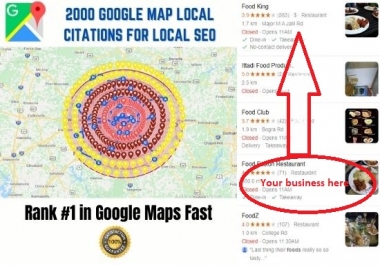 I will create 2000 google map local citations for local business