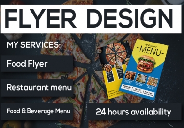 I will do modern restaurant menu,  food menu,  flyer or brochure