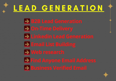 I will provide targeted b2b lead generation and web research