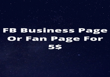 I will generate a FB page for your business