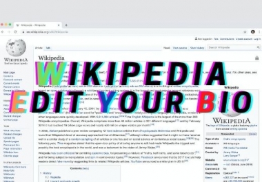 Wikipedia Biography,  Article and Page Edit