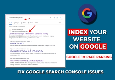 I will Index your website and also fix google search console errors,  Indexing Issues