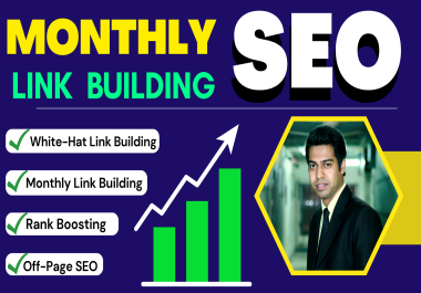 Monthly off Page SEO Backlinks. Guest post,  Blog comment,  Social bookmark,  PDF submission Etc
