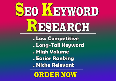 Create 35 SEO keyword research and Competitor Analysis for your website