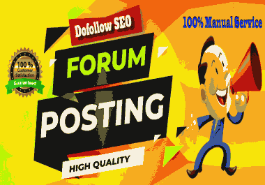 I will create manually 30 forum Posting SEO backlinks With High Da