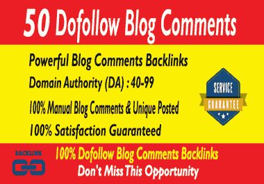 Top 50 Dofollow Blog Comments High Authority SEO Backlinks