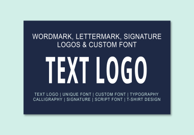 I will design clean and modern font,  text logo,  and full font