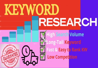 I will SEO Friendly 50 Keyword Research for Low Competition and Competitor Analysis