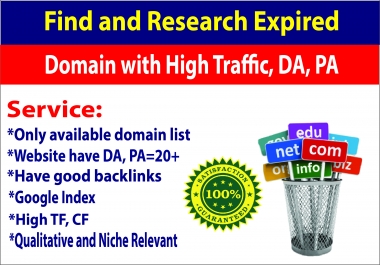 I will Find and Research Qualitative Expired Domain