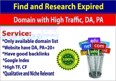 I will Find and Research Qualitative Expired Domain