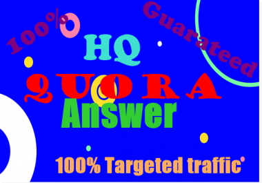 20 HQ Quora Answer with your keywords