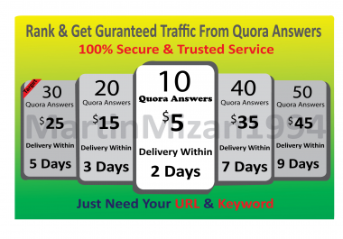 Promote your Website in 10 Quora Answers with targeted Traffic Guaranteed