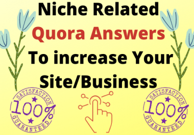 Guaranteed Traffic with 15 High Quality Quora Answers.