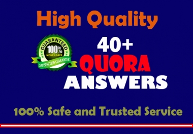 High quality 40+ Quora Answer with website keyword,  URL