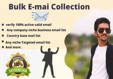 I will create a niche targeted email list,  Bulk email Collection And Lead Generation
