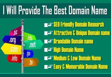 I will provide SEO friendly High Medium Low Domain name