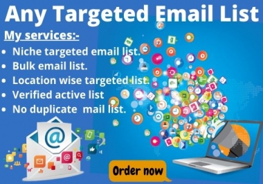 I will do niche targeted email list for your business