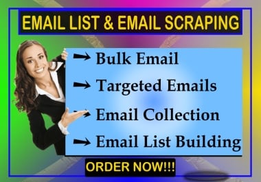 I will Give you niche targeted bulk email list & bulk email marketing