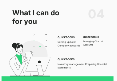 I am Quickbooks expert i will setup Quickbooks and do bookkeeping of your business