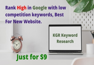 I will do KGR keywords research for your new Website In 1 Day