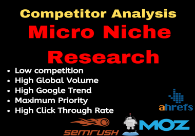 I will do profitable low competition micro niche research