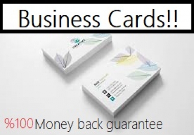 Business Card designer 100 guaranteed and 100 refundable