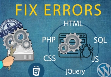 Fix wordpress issues,  php,  html,  css,  js,  mysql errors